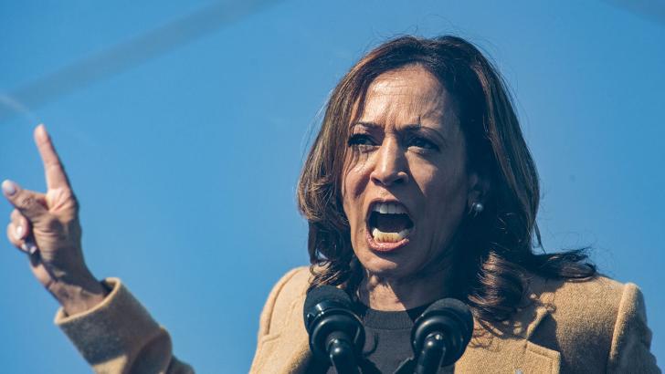 Kamala Harris gives speech on US election campaign trail